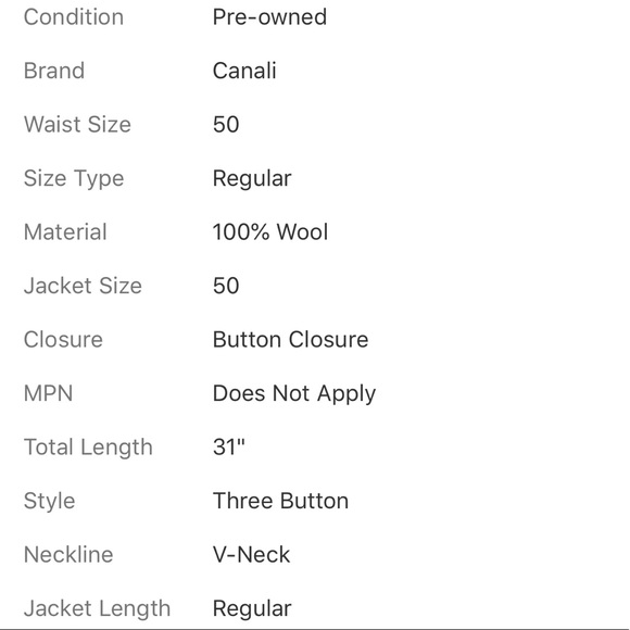 ⏸️HOLD⏸️ CANALI CHARCOAL GRAY 100% WOOL BLAZER SIZE 50 - Picture 6 of 8